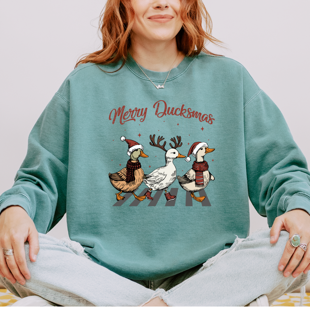 Merry Duckmas Colors Crewneck Sweatshirt