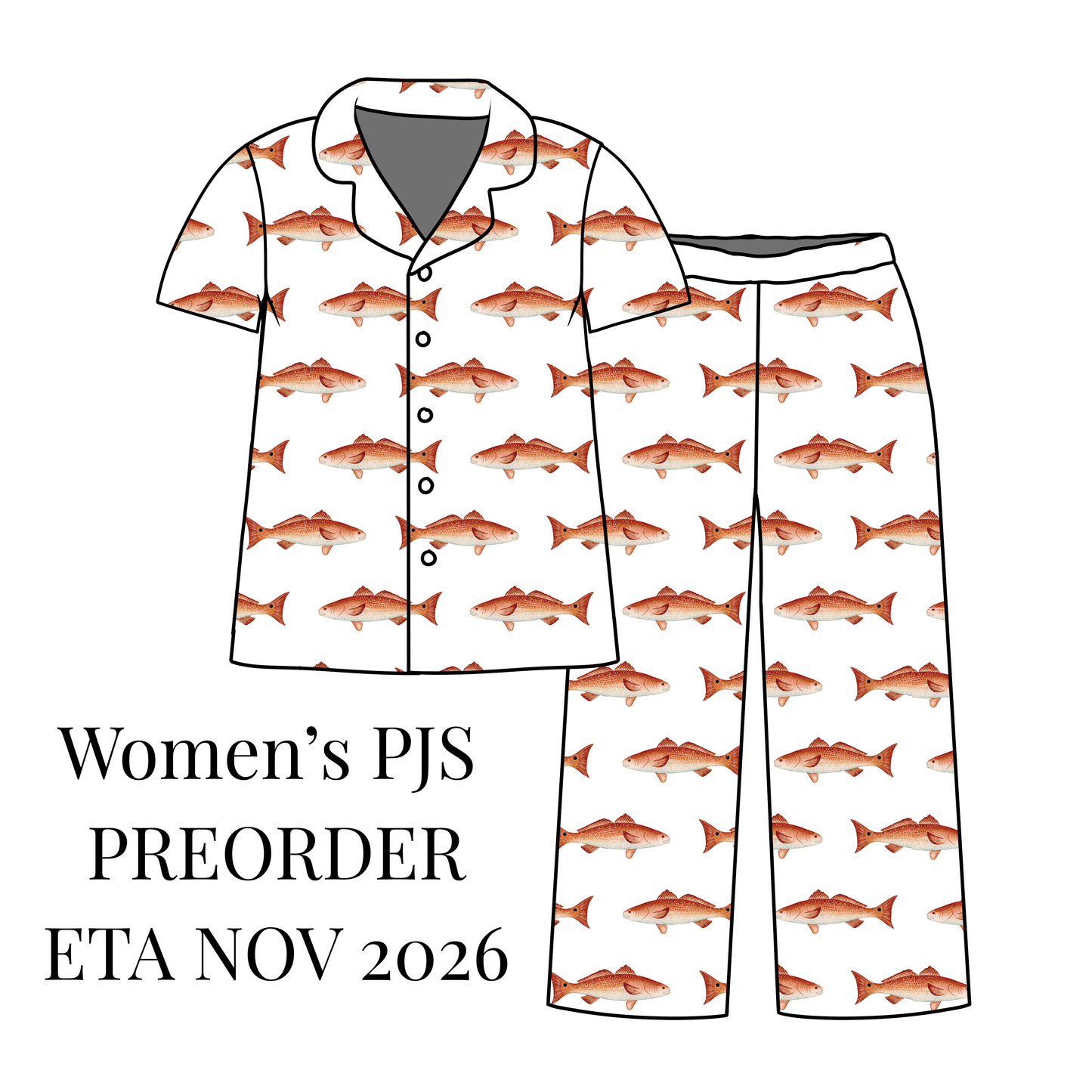 Redfish Women's Short Sleeve + Pants PREORDER *SHIPS NOVEMBER 2026*