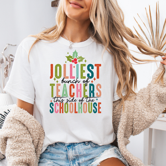 Jolliest Bunch of Teachers Comfort Colors Short or Long Sleeve Tees