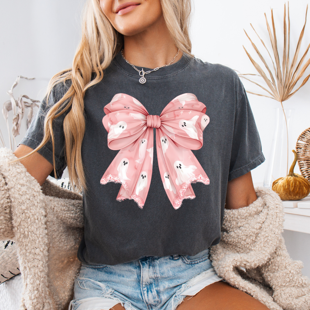 Pink Coquette Ghost Short Sleeve Tee