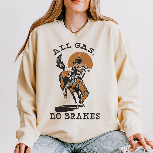 All Gas No Breaks Adult Long Sleeve Tee