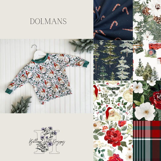 Christmas Dolmans sizes 0/3M-6Y