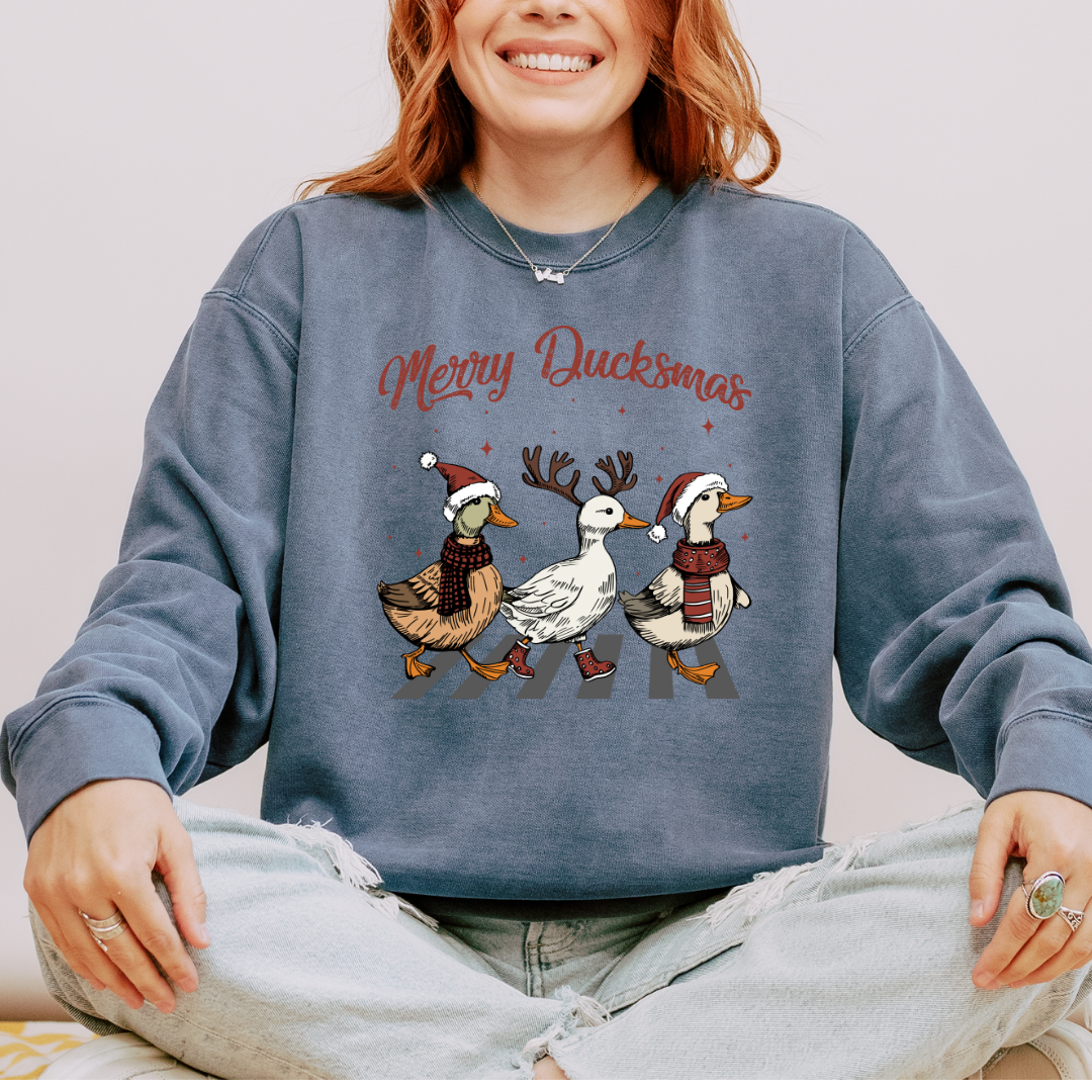 Merry Duckmas Colors Crewneck Sweatshirt