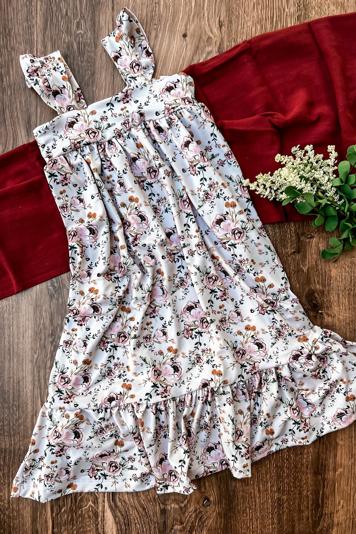 Rosey Vintage Floral Pinafore Dress