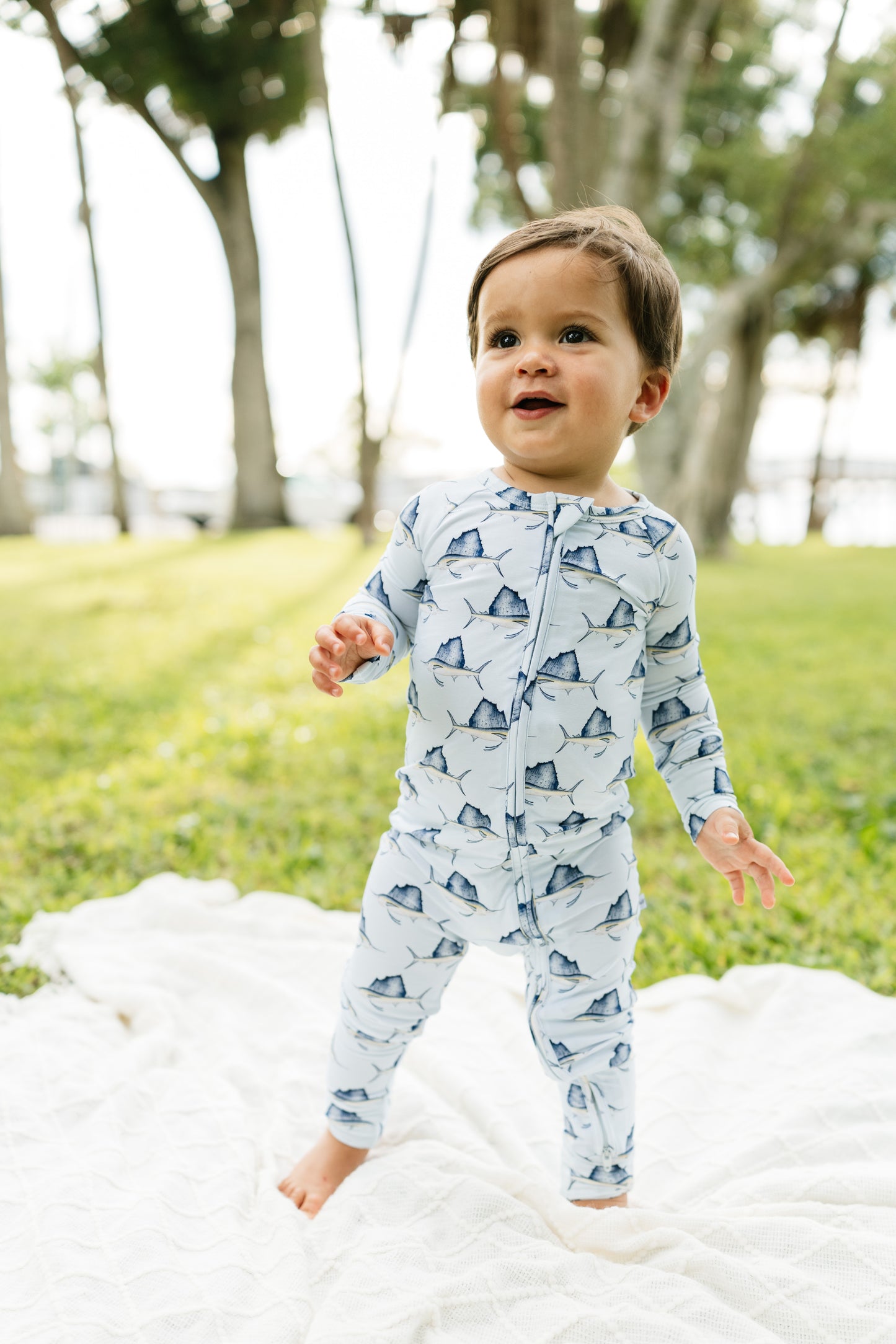 Sailfish Sleepers with Fold Over Cuffs (0/3M-18/24M)