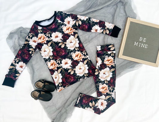 5T Peony Raglan + Leggings Set