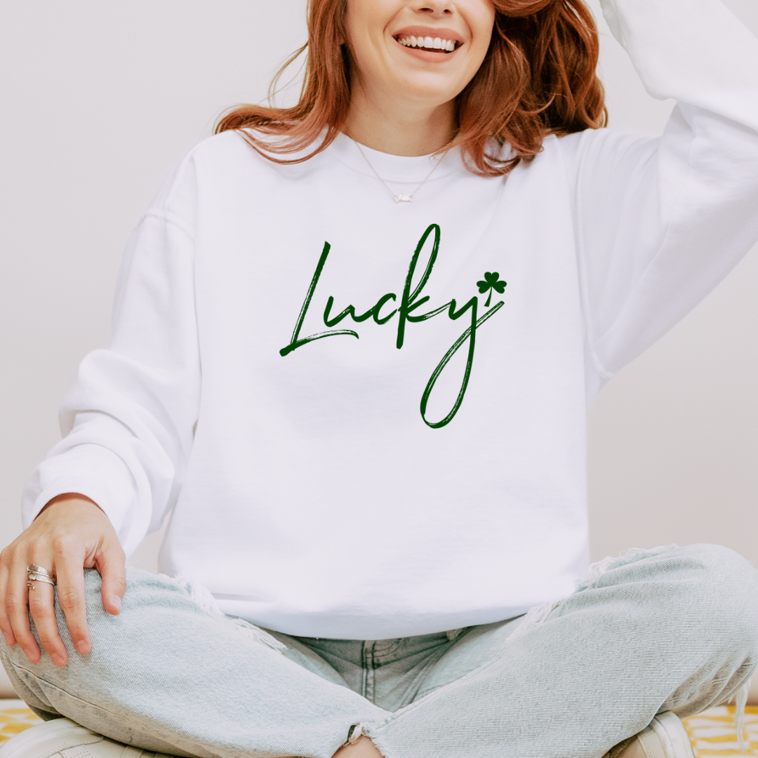 Lucky Clover Adult Crewneck Sweatshirt