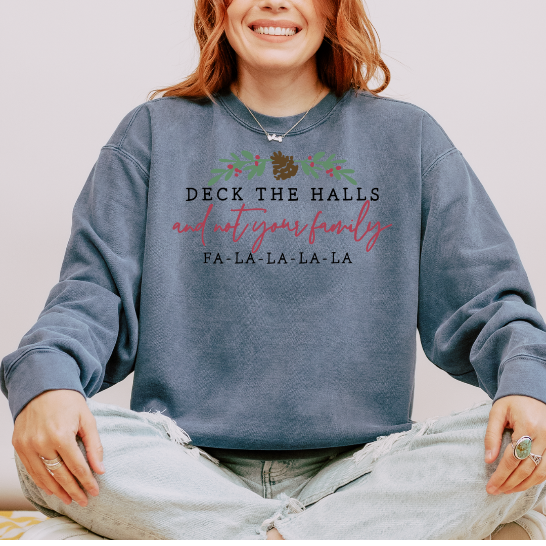 Deck the Halls Comfort Colors Crewneck Sweatshirt