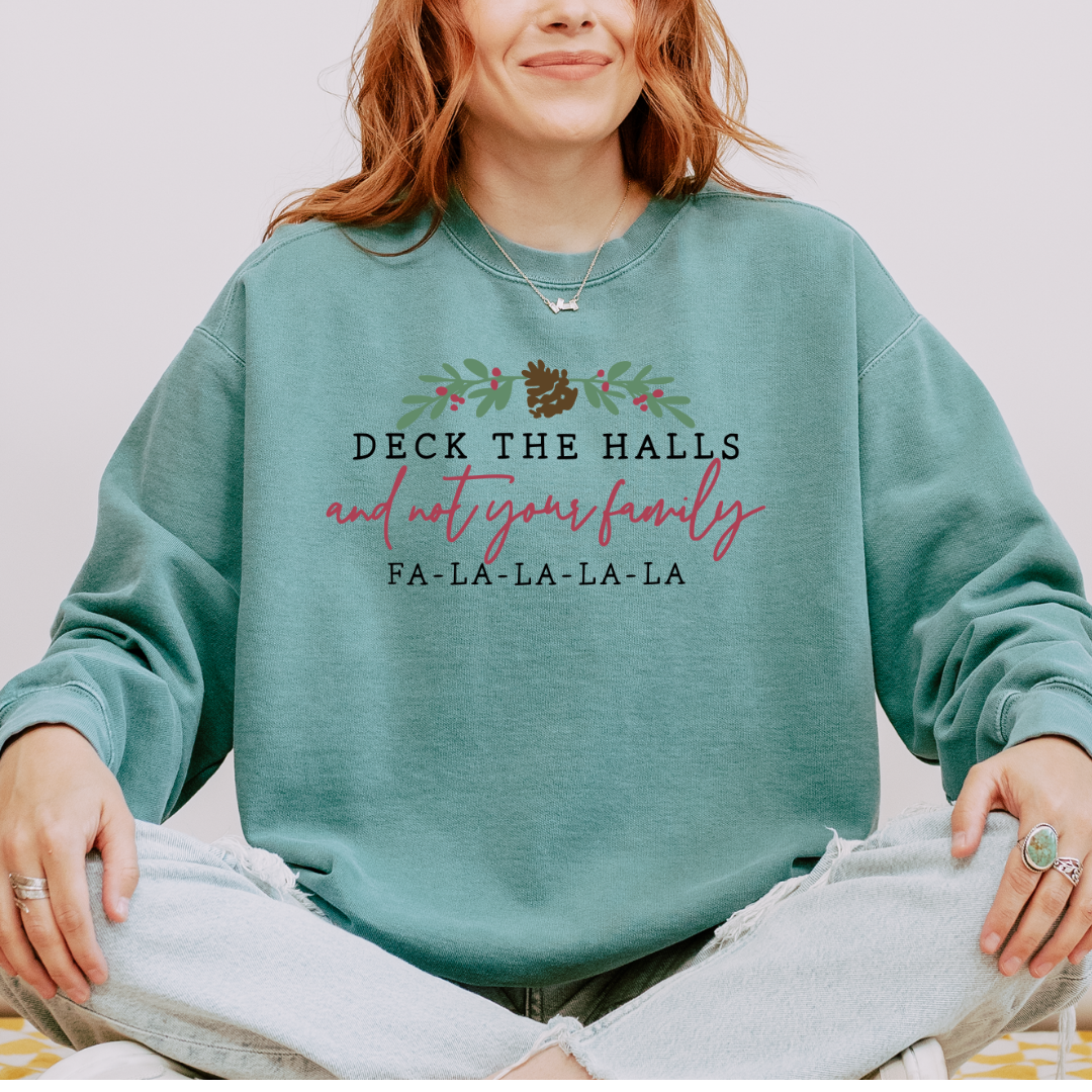 Deck the Halls Comfort Colors Crewneck Sweatshirt