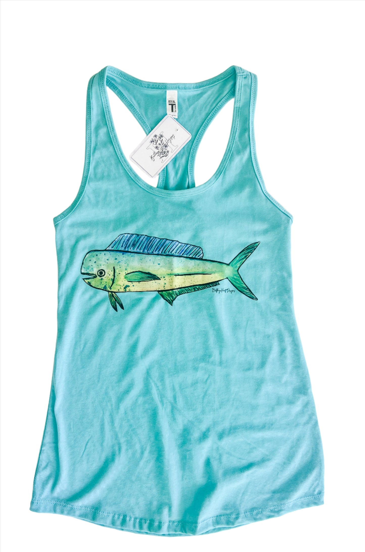 RTS Adult Hand painted Watercolor Mahi Tank