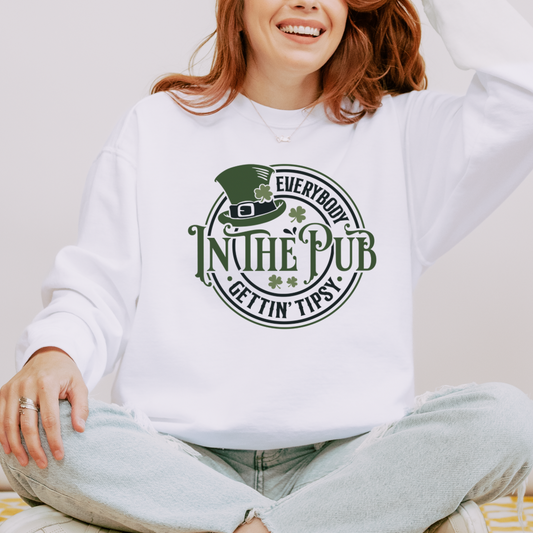 Everybody in the pub getting tipsy Adult Crewneck Sweatshirt