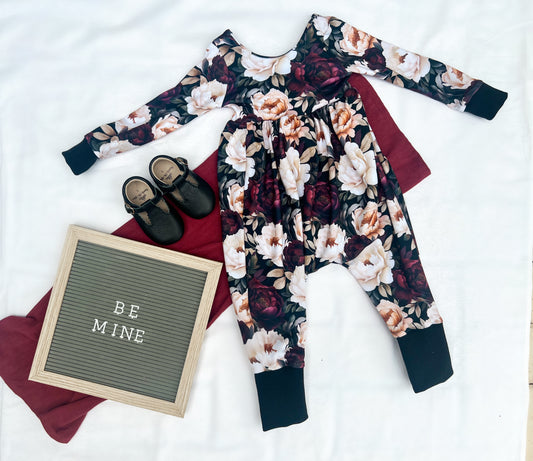 18/24 Peony Magnolia Romper