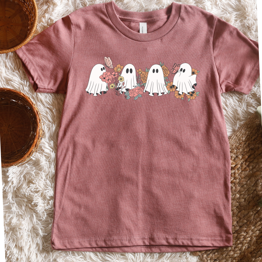 Boho Ghosts Short/ Long Sleeve Tees (Toddler/ Youth Sizes)