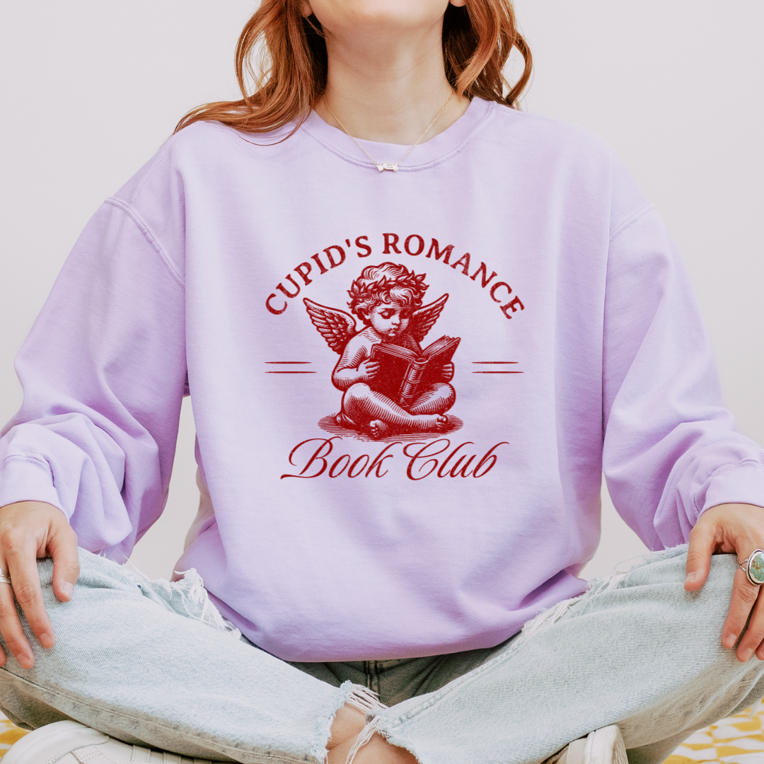 Cupid's Romance Book Club Adult Crewneck Sweatshirt