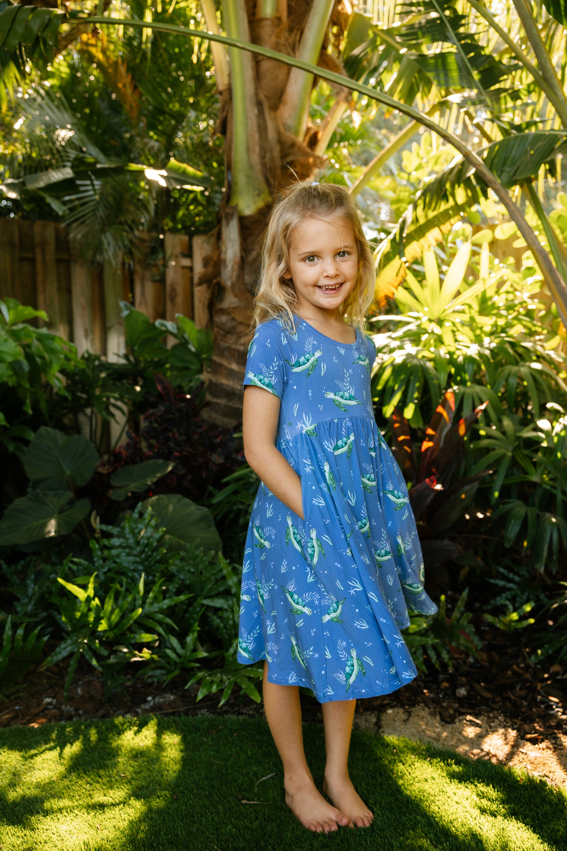 Sanibel Sea Turtle Seaside Dresses (2T- 6Y)