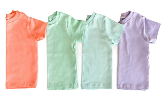 Spring Solid American Milled Cotton Jersey Basic Tees (Sizes 0/3M-9/10)