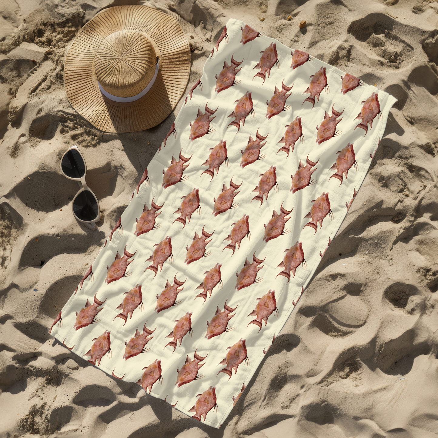 Hogfish 30 x 60 Plush Beach Towel