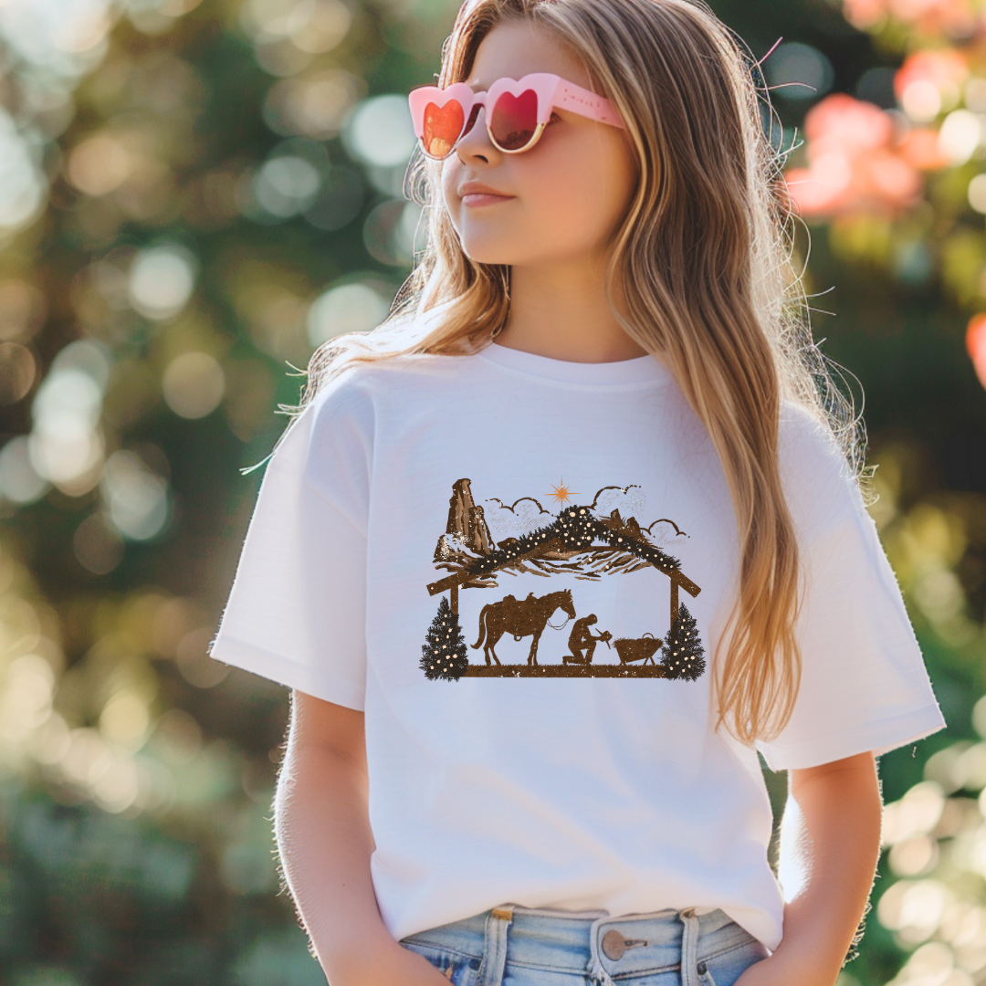 Cowboy Manger Short/ Long Sleeve Tees (Toddler/ Youth Sizes)