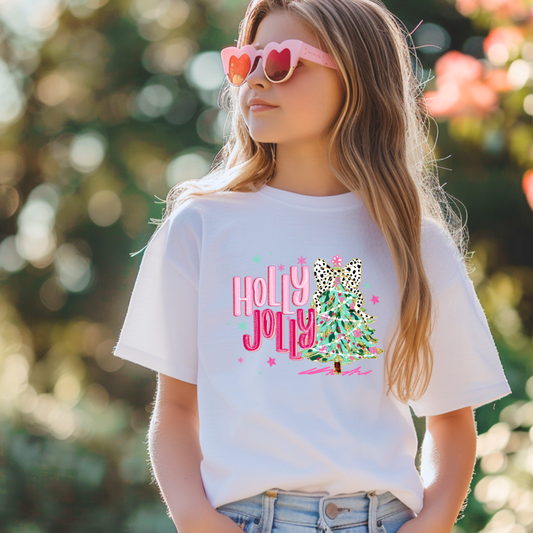 Holly Jolly Short/ Long Sleeve Tees (Toddler/ Youth Sizes)