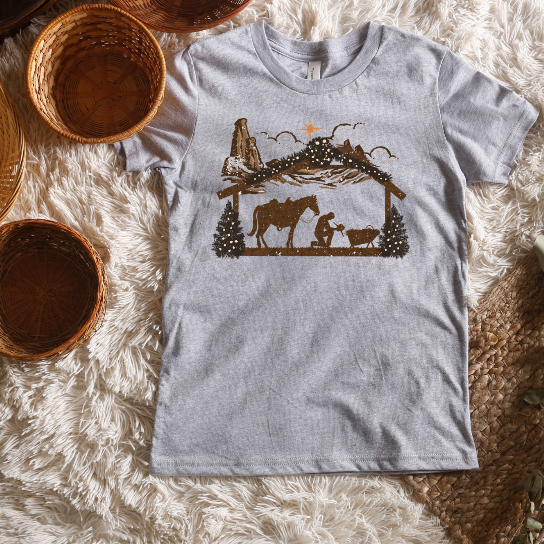 Cowboy Manger Short/ Long Sleeve Tees (Toddler/ Youth Sizes)