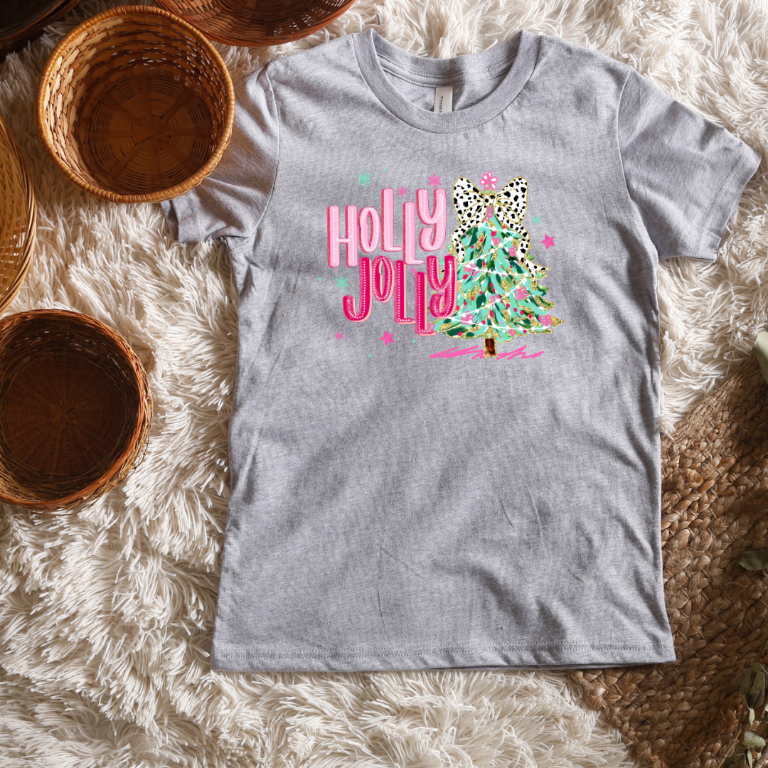 Holly Jolly Short/ Long Sleeve Tees (Toddler/ Youth Sizes)