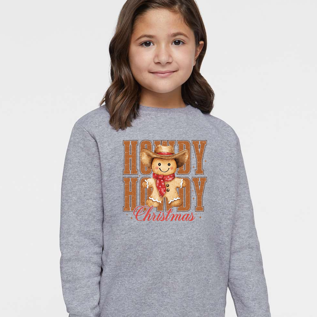 Howdy Howdy Christmas (Toddler & Youth Sizes) Crewneck Sweatshirts