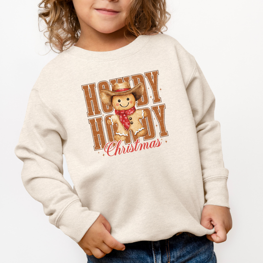 Howdy Howdy Christmas (Toddler & Youth Sizes) Crewneck Sweatshirts