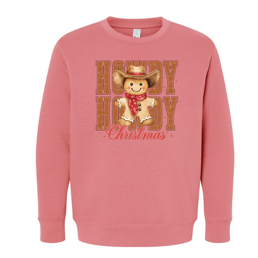 Howdy Howdy Christmas (Toddler & Youth Sizes) Crewneck Sweatshirts