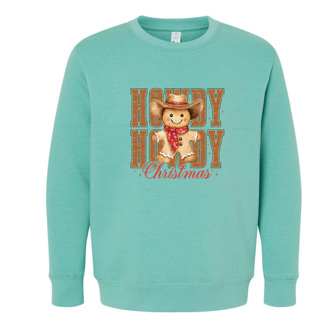 Howdy Howdy Christmas (Toddler & Youth Sizes) Crewneck Sweatshirts