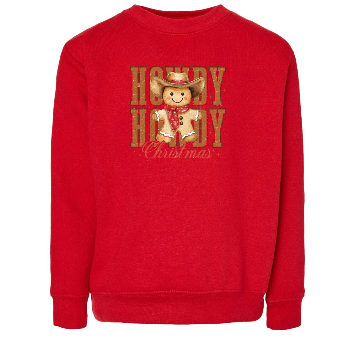 Howdy Howdy Christmas (Toddler & Youth Sizes) Crewneck Sweatshirts