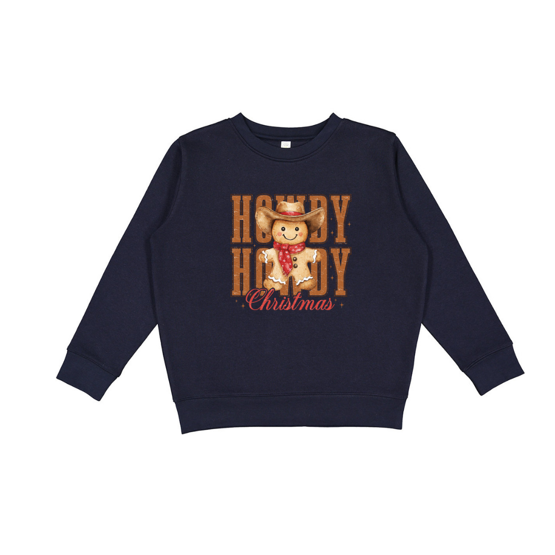 Howdy Howdy Christmas (Toddler & Youth Sizes) Crewneck Sweatshirts