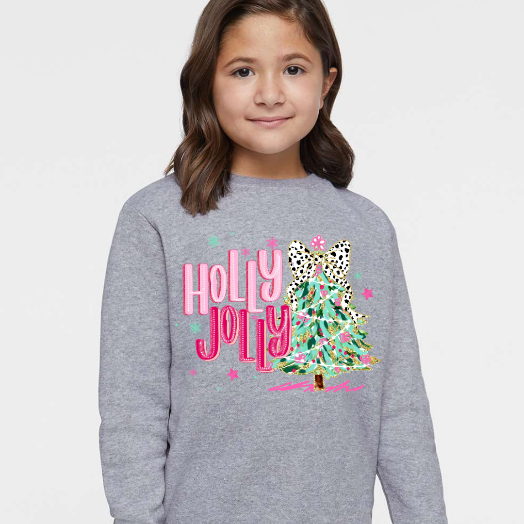 Holly Jolly (Toddler & Youth Sizes) Crewneck Sweatshirts