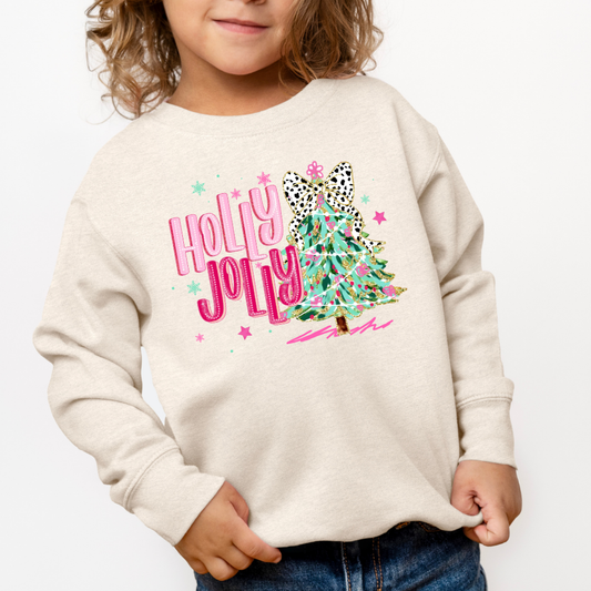 Holly Jolly (Toddler & Youth Sizes) Crewneck Sweatshirts