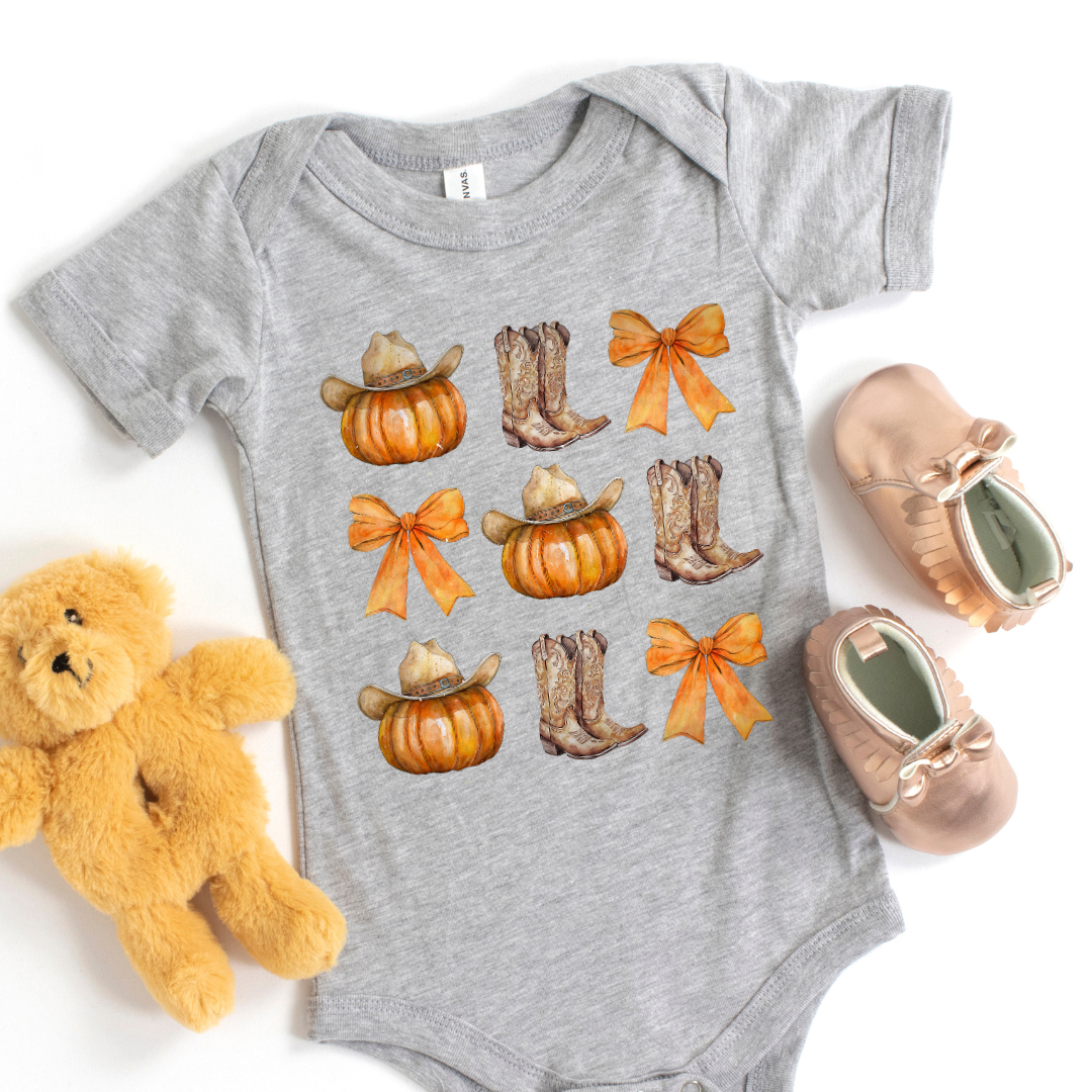 Pumpkin Boots Infant Bodysuits