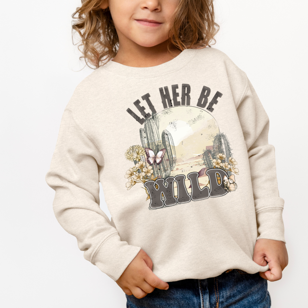 Let Her be Wild Crewneck Sweatshirt (Toddler & Youth Sizes)