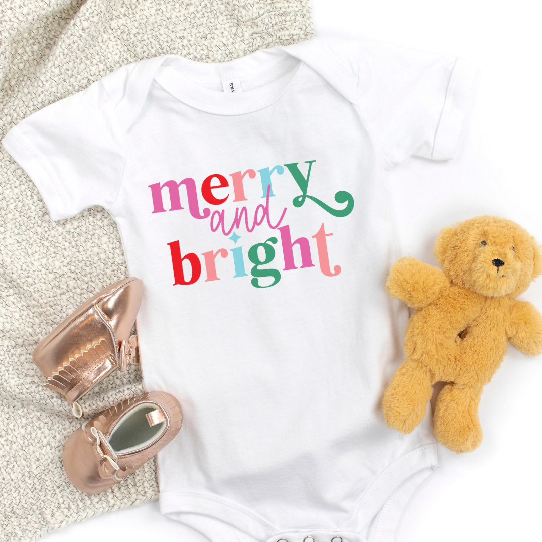 Merry & Bright Short Sleeve Infant Bodysuit