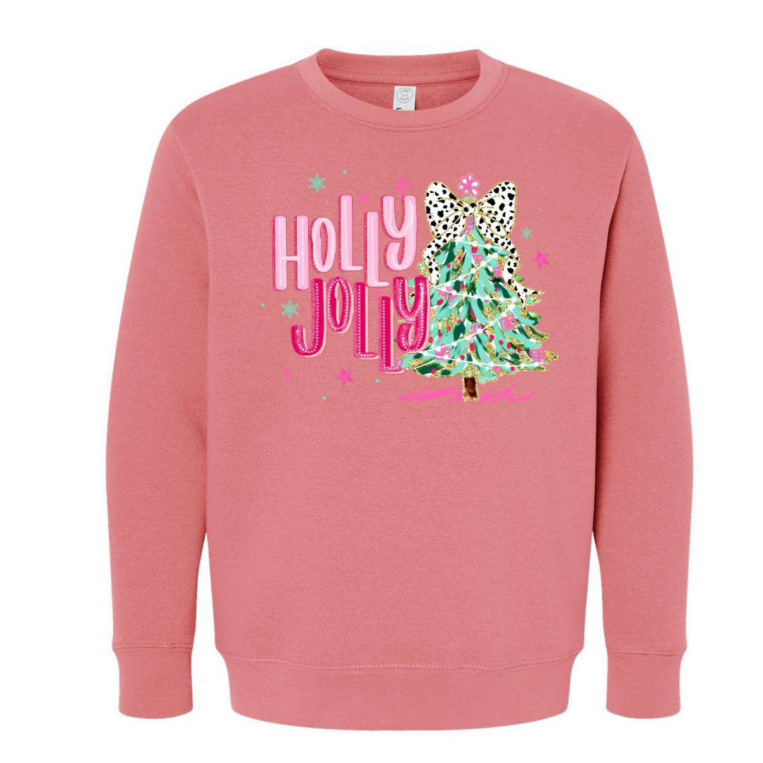 Holly Jolly (Toddler & Youth Sizes) Crewneck Sweatshirts