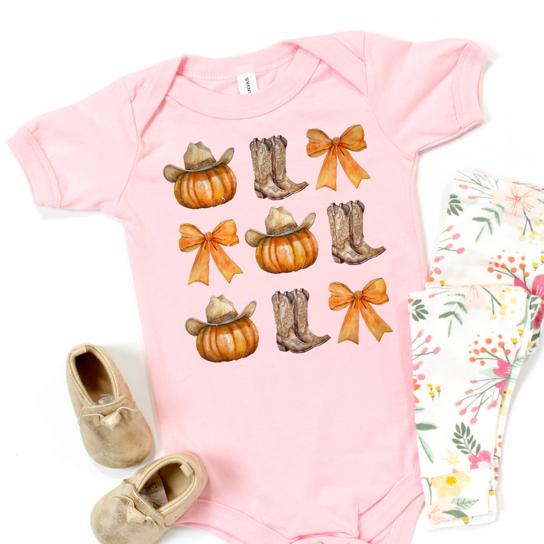 Pumpkin Boots Infant Bodysuits