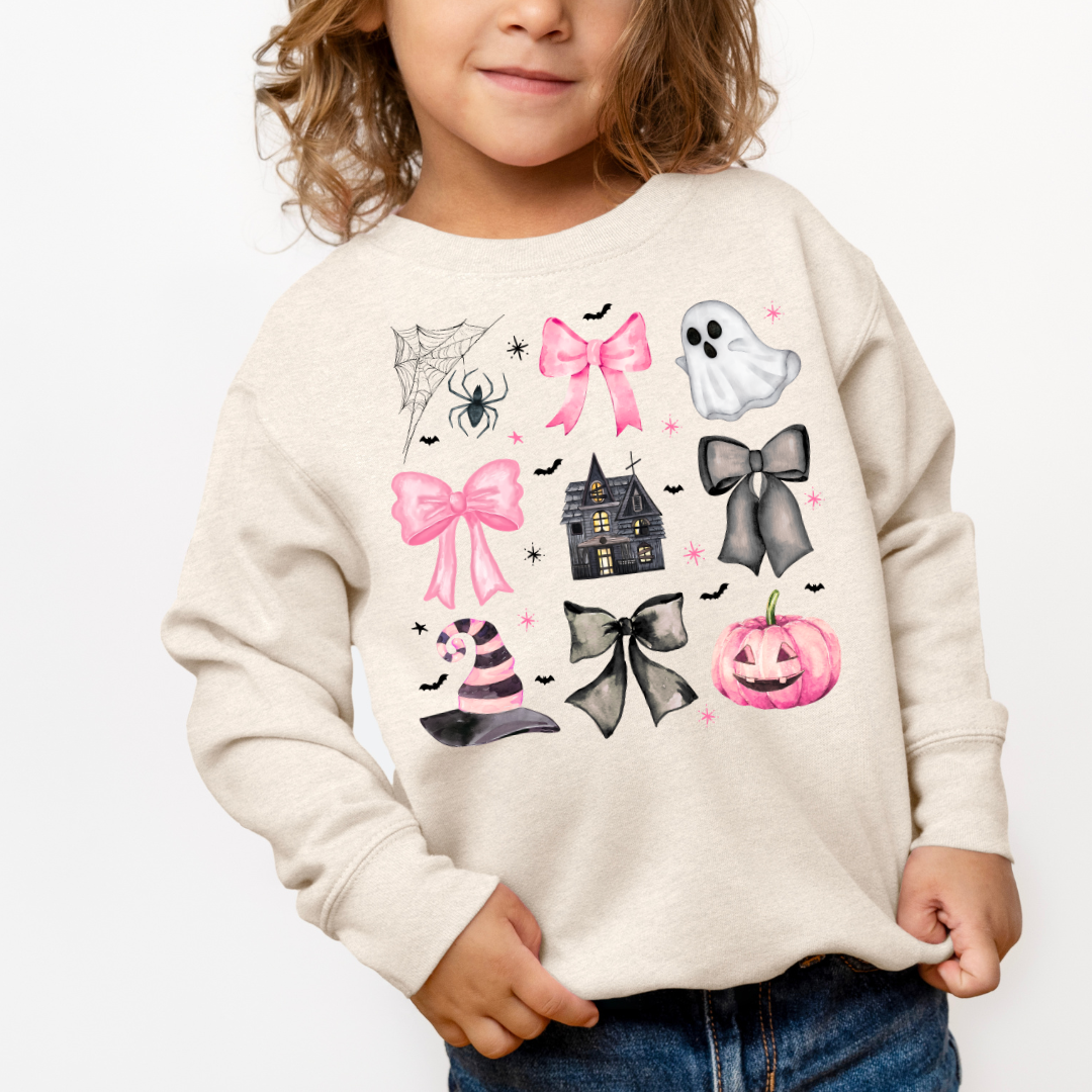 All Pink Halloween Crewneck Sweatshirt (Toddler & Youth Sizes)