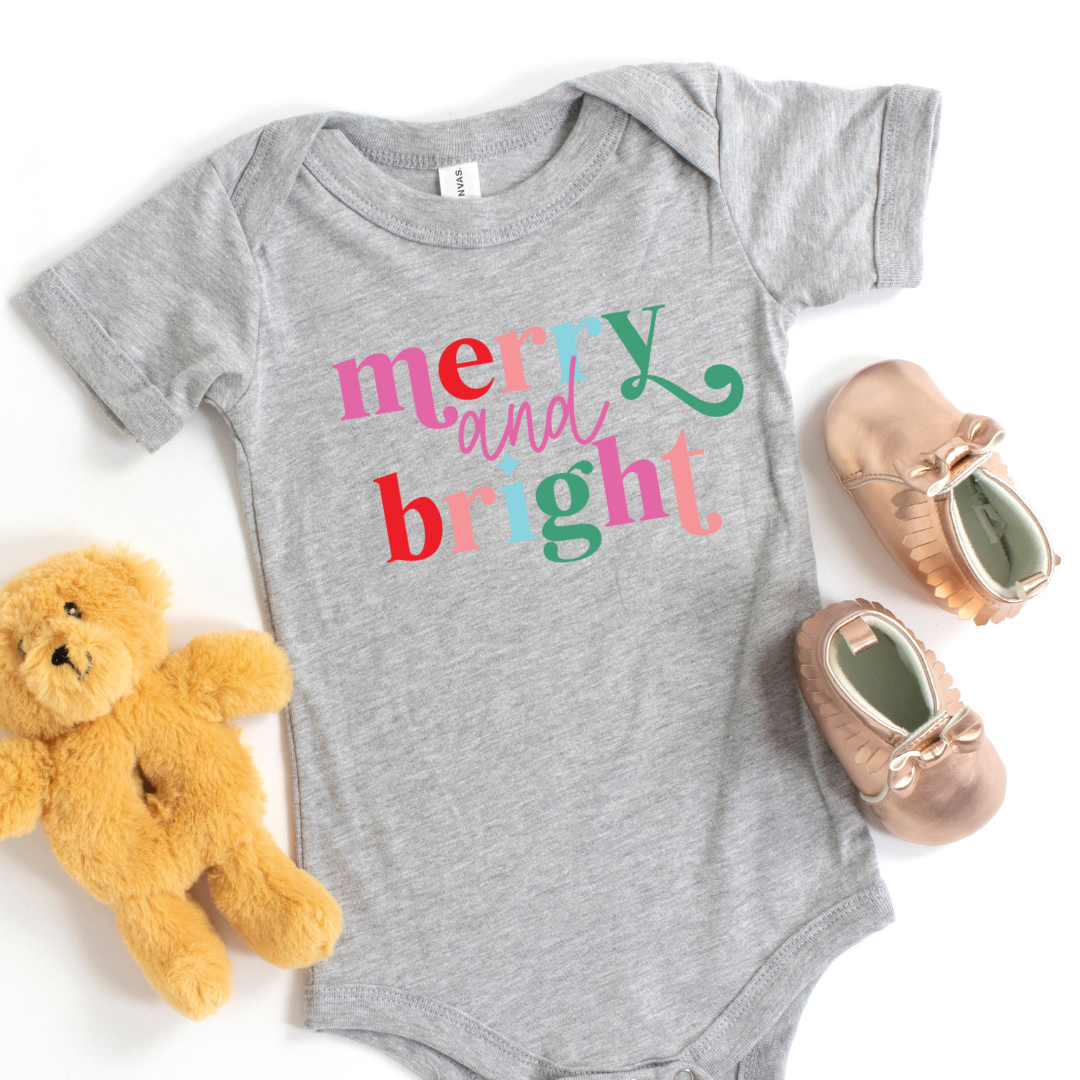 Merry & Bright Short Sleeve Infant Bodysuit