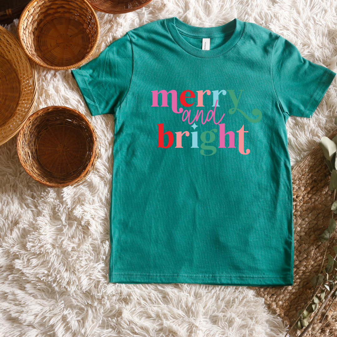 Merry & Bright Short/ Long Sleeve Tees (Toddler/ Youth Sizes)