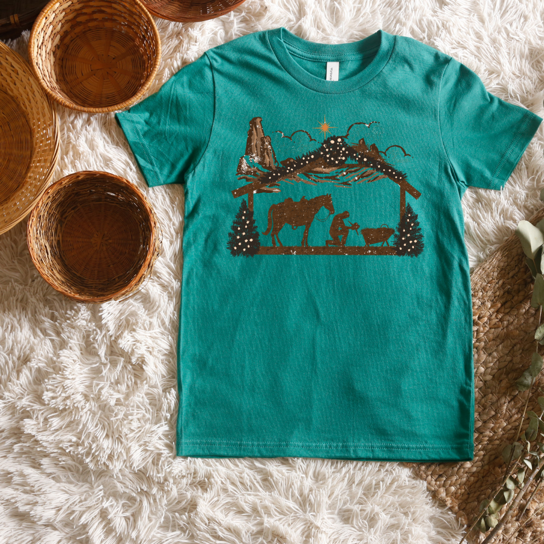 Cowboy Manger Short/ Long Sleeve Tees (Toddler/ Youth Sizes)