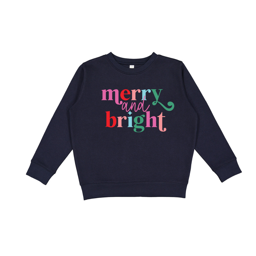 Merry & Bright (Toddler & Youth Sizes) Crewneck Sweatshirts