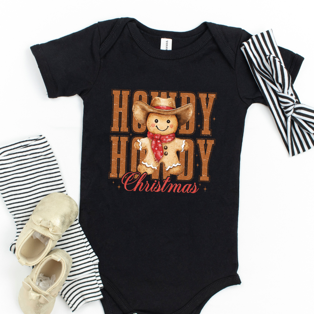 Howdy Howdy Christmas Short Sleeve Infant Bodysuit