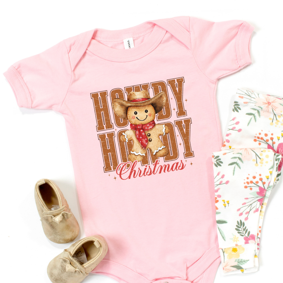 Howdy Howdy Christmas Short Sleeve Infant Bodysuit