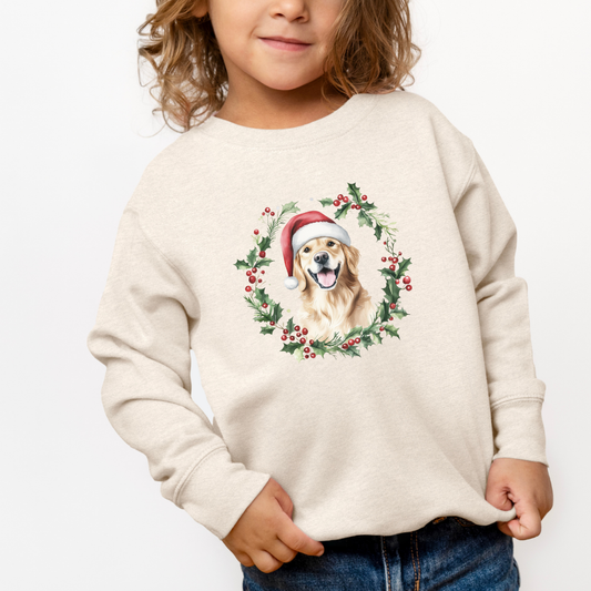 Golden Retriever Christmas (Toddler & Youth Sizes) Crewneck Sweatshirts