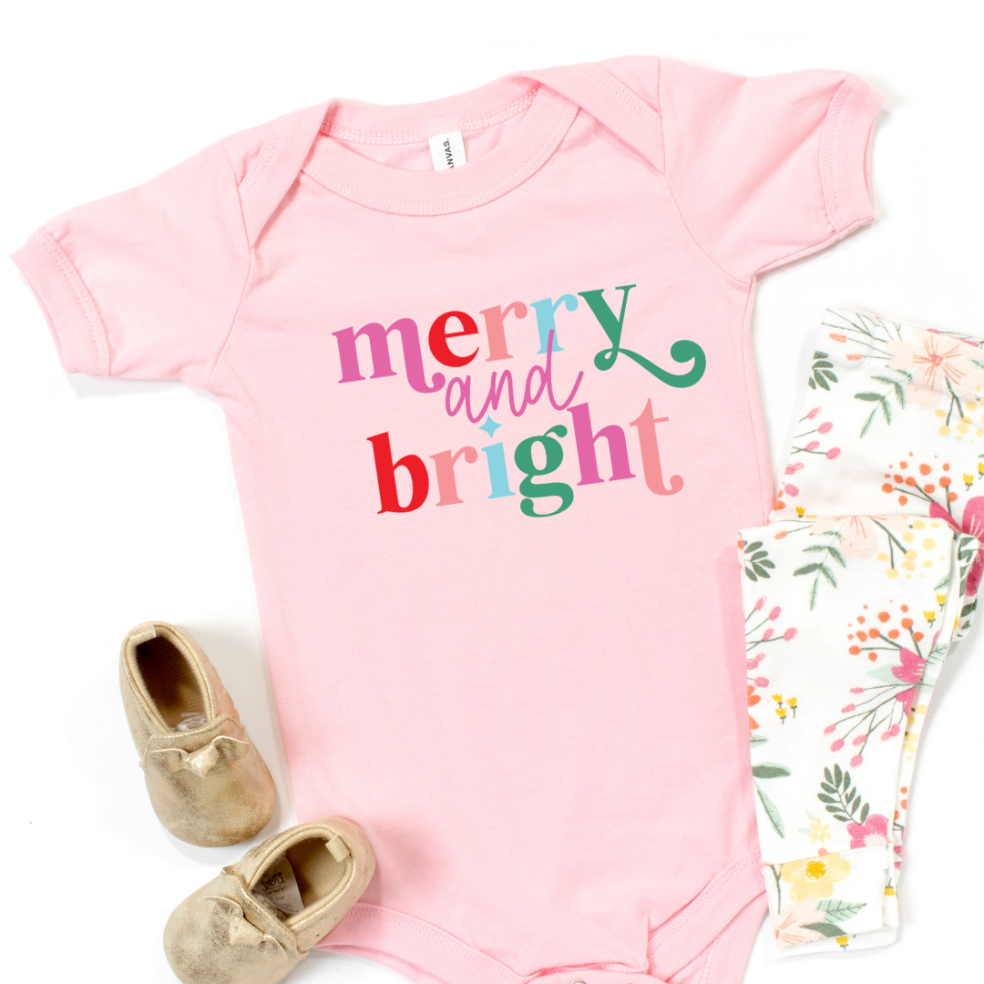 Merry & Bright Short Sleeve Infant Bodysuit