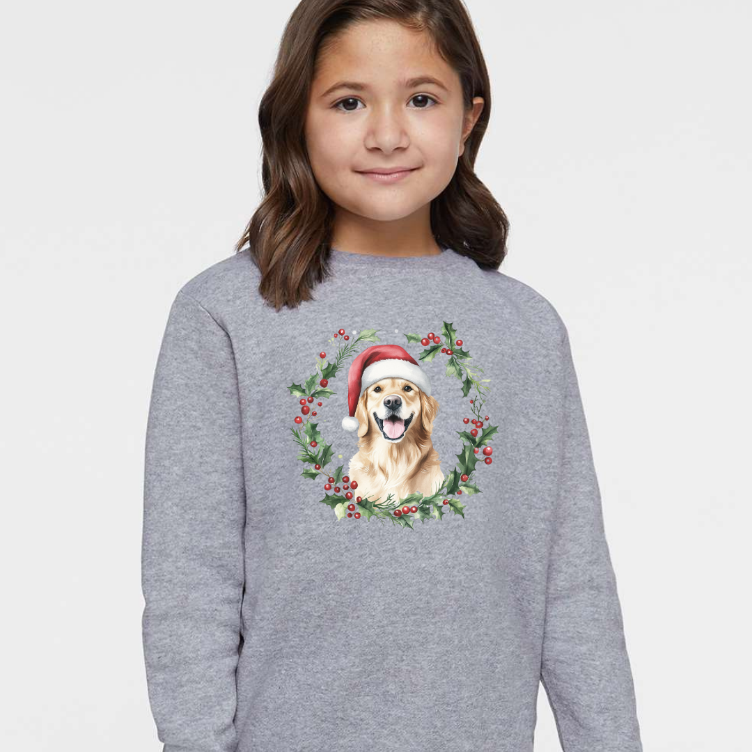 Golden Retriever Christmas (Toddler & Youth Sizes) Crewneck Sweatshirts