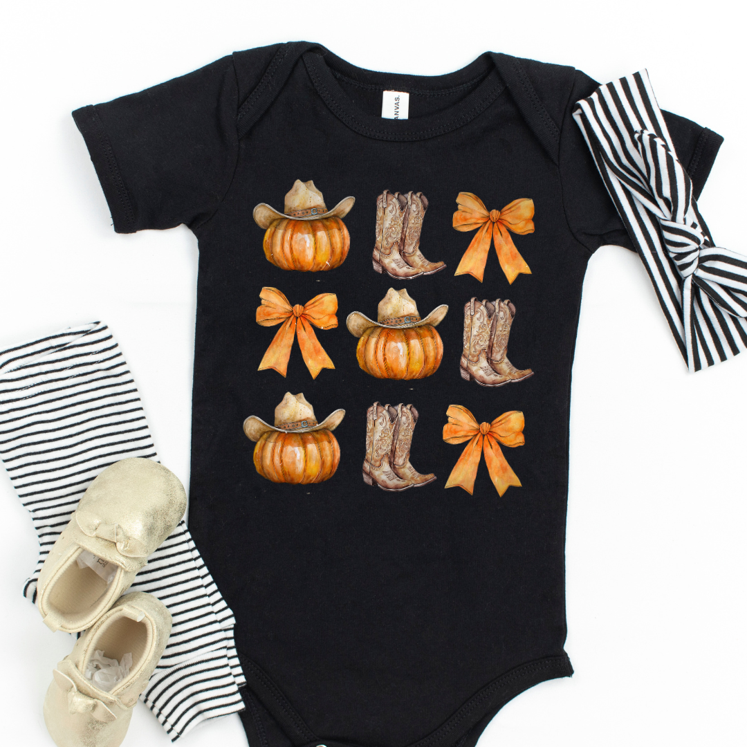 Pumpkin Boots Infant Bodysuits