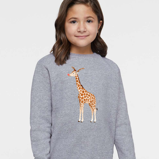 Rudy the Giraffe (Toddler & Youth Sizes) Crewneck Sweatshirts